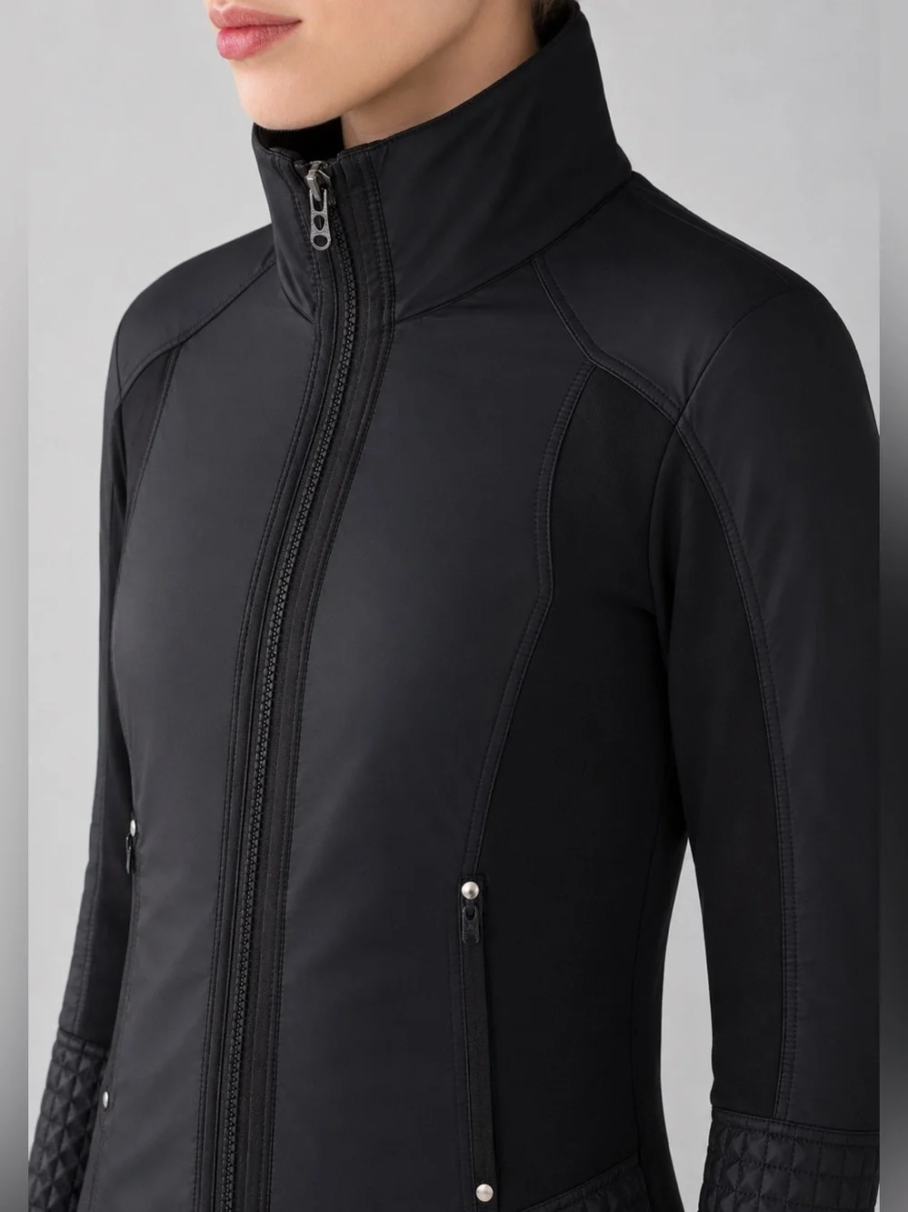 Lululemon Full Zip Jacket Black Long Sleeves Zipper Pockets - Picture 3 of 7